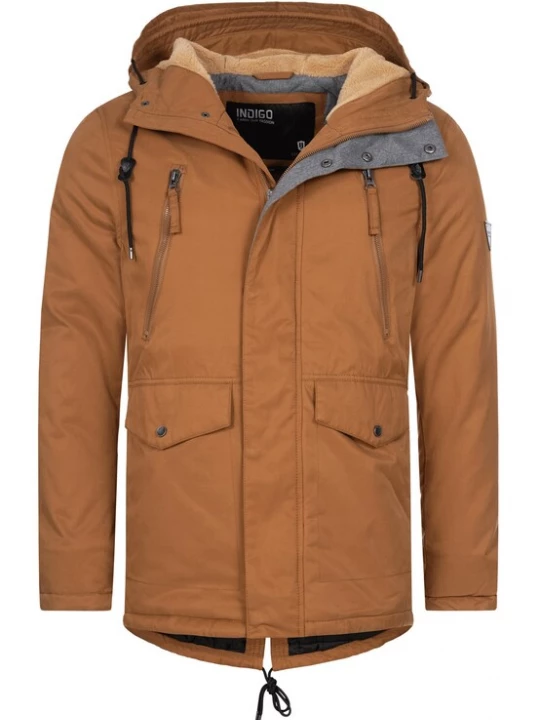 Foto van product INDICODE JEANS Winterparka 'Loaf ' karamel