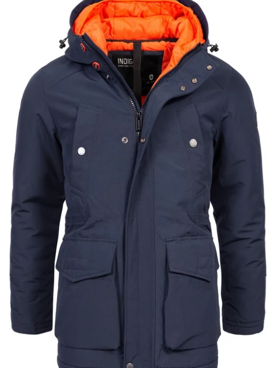 Foto van product INDICODE JEANS Winterparka navy / gemengde kleuren / oranje
