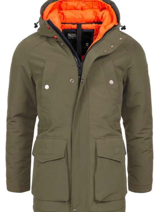 Foto van product INDICODE JEANS Winterparka 'Waters' olijfgroen