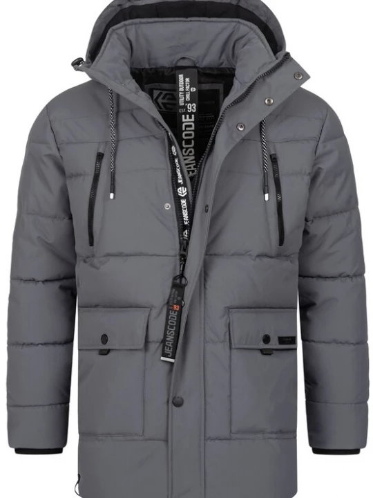 Foto van product INDICODE JEANS Winterparka 'Wess' antraciet / basaltgrijs / donkergrijs