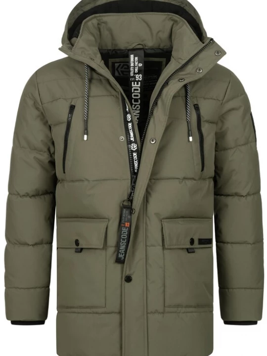 Foto van product INDICODE JEANS Winterparka ' Wess ' groen / zwart