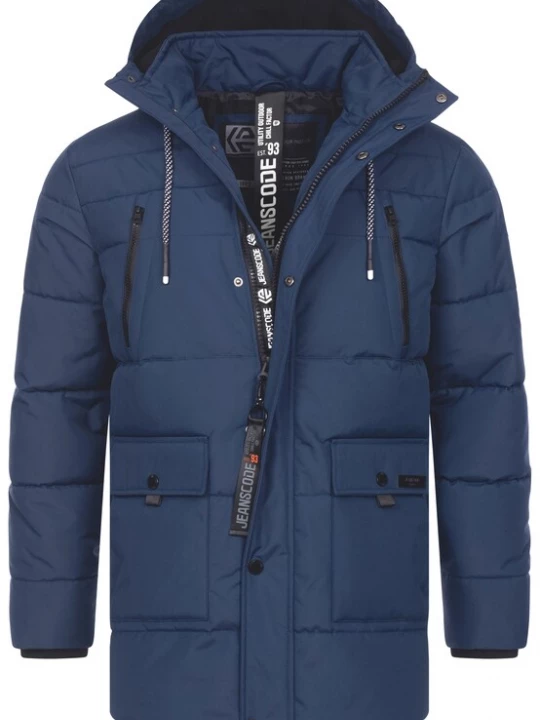 Foto van product INDICODE JEANS Winterparka 'Wess' navy / zwart
