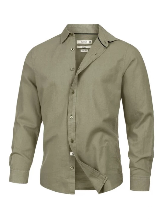 Foto van product INDICODE JEANS Zakelijk overhemd ' Ceppo ' olijfgroen