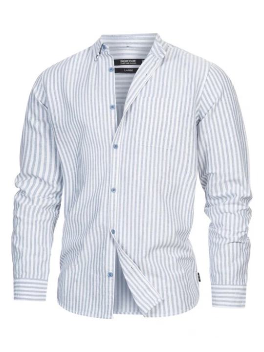 Foto van product INDICODE JEANS Zakelijk overhemd 'Kepner' blauw / wit