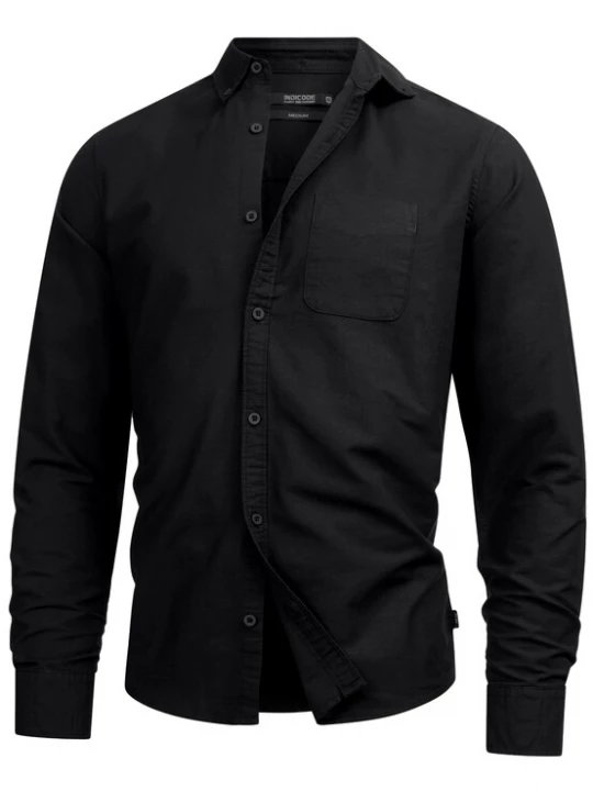 Foto van product INDICODE JEANS Zakelijk overhemd 'Kepner' zwart