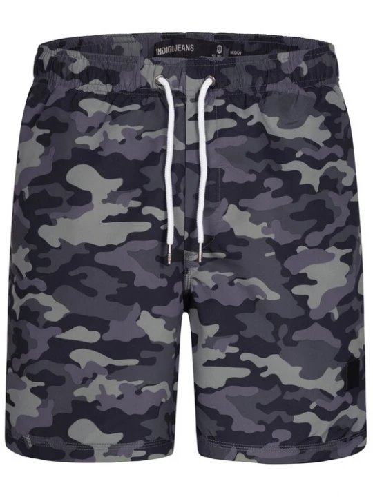 Foto van product INDICODE JEANS Zwemshorts donkerblauw / grijs / donkerlila