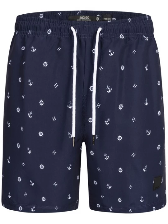 Foto van product INDICODE JEANS Zwemshorts 'Maya' navy / wit