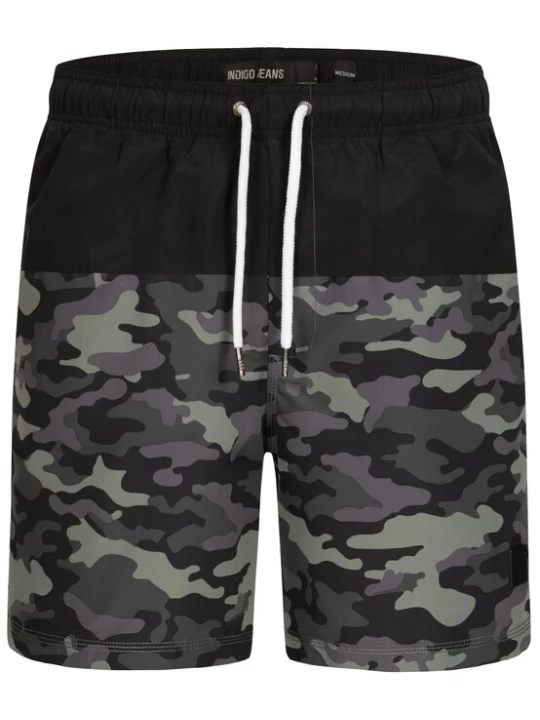 Foto van product INDICODE JEANS Zwemshorts 'Pruitt' grijs / zwart