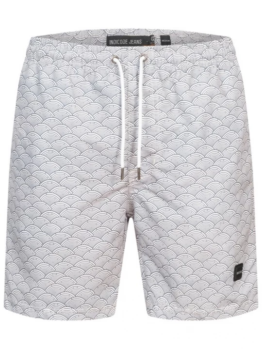 Foto van product INDICODE JEANS Zwemshorts 'Santonio' grijs / offwhite