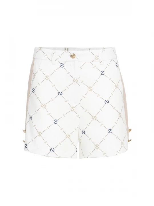 Foto van product Influencer Broek donkerbeige / petrol / wit