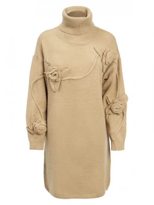 Foto van product Influencer Gebreide jurk camel