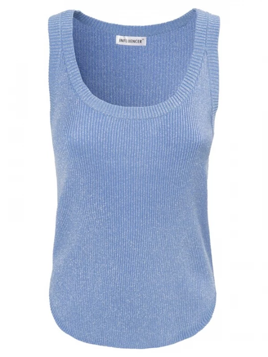 Foto van product Influencer Gebreide top blauw