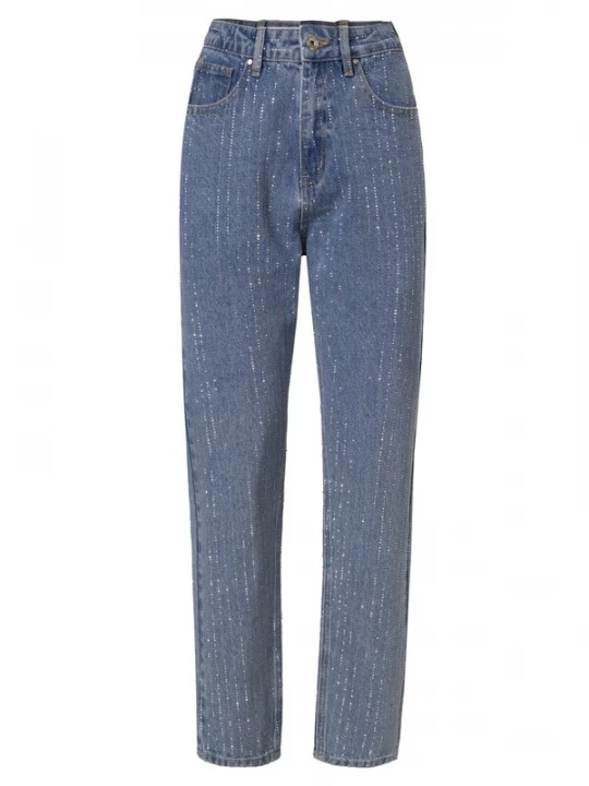 Foto van product Influencer Jeans ' Rhinestones' blauw denim