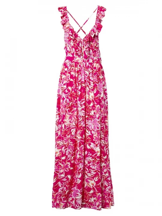 Foto van product Influencer Jurk pink / rood / offwhite