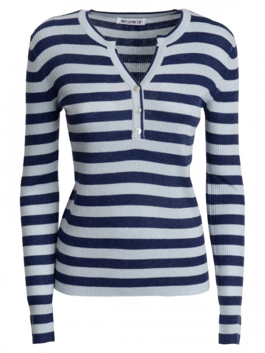 Foto van product Influencer Shirt navy / lichtblauw