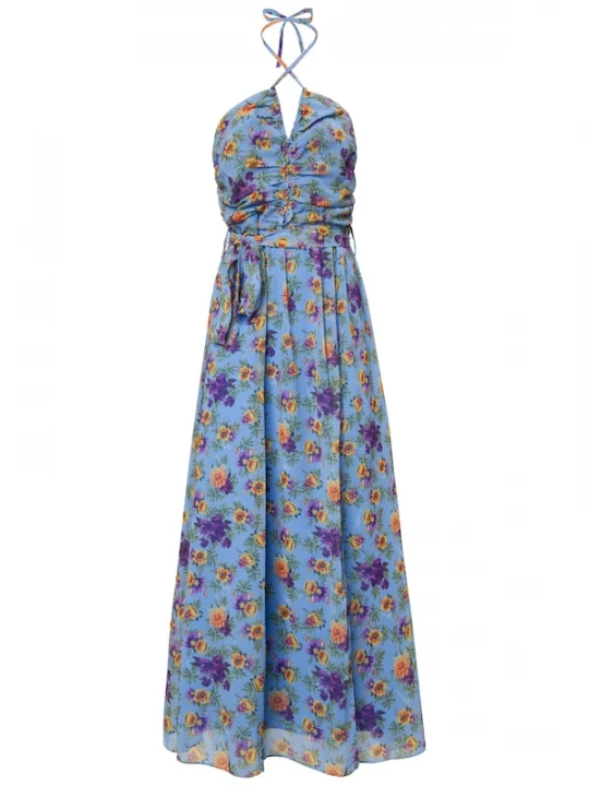 Foto van product Influencer Zomerjurk hemelsblauw / groen / lila / oranje