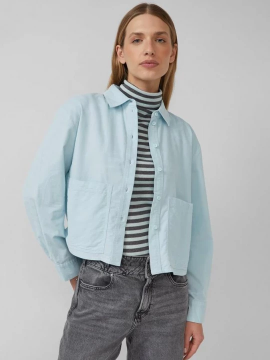 Foto van product Ingekorte blouse van fijn ribfluweel met opgezette zakken s.Oliver