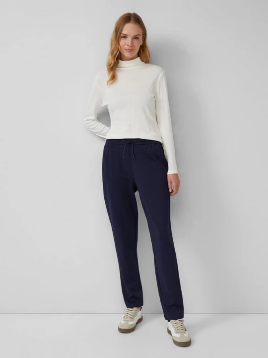 Foto van product Interlock jogg broek met elastische tailleband s.Oliver blauw