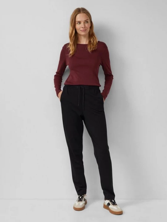 Foto van product Interlock jogg broek met elastische tailleband s.Oliver zwart
