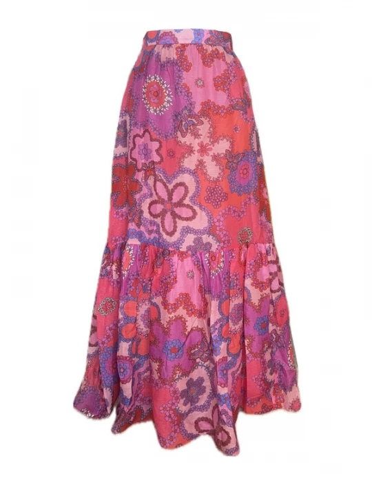 Foto van product Introvertie VIENNA Rok 'Sorrento' gemengde kleuren / magenta