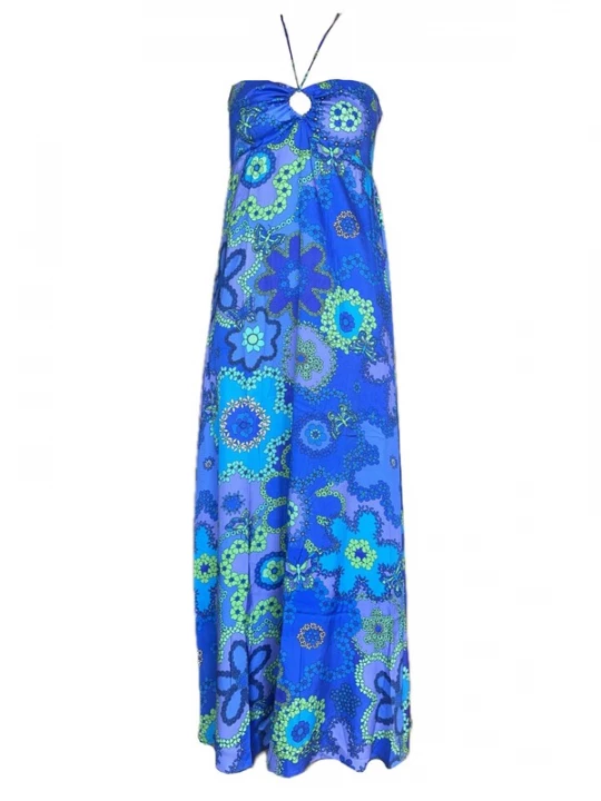 Foto van product Introvertie VIENNA Zomerjurk 'Forgot About You Halter Maxi Dress' azuur