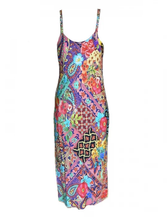 Foto van product Introvertie VIENNA Zomerjurk 'Not Your Darling Bias Slip Dress' gemengde kleuren