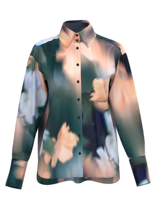 Foto van product InWear Blouse 'Cielo' indigo / smoky blue / spar / abrikoos