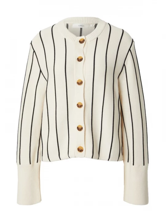 Foto van product InWear Gebreid vest 'Paite' zwart / offwhite
