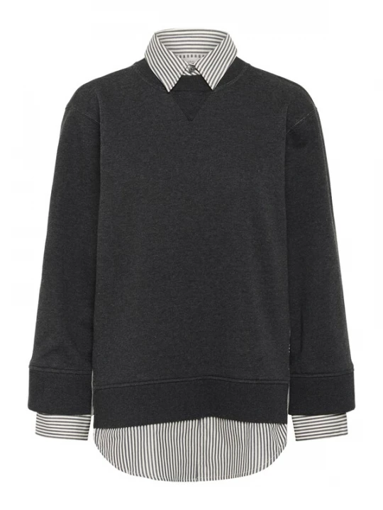Foto van product InWear Trui 'NataljaIW' donkergrijs / offwhite