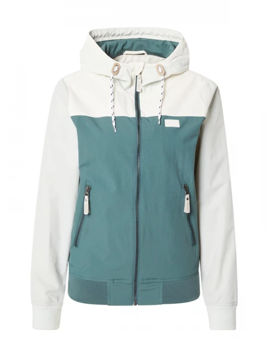 Foto van product Iriedaily Functionele jas 'Veruschka Spice' donkergroen / offwhite