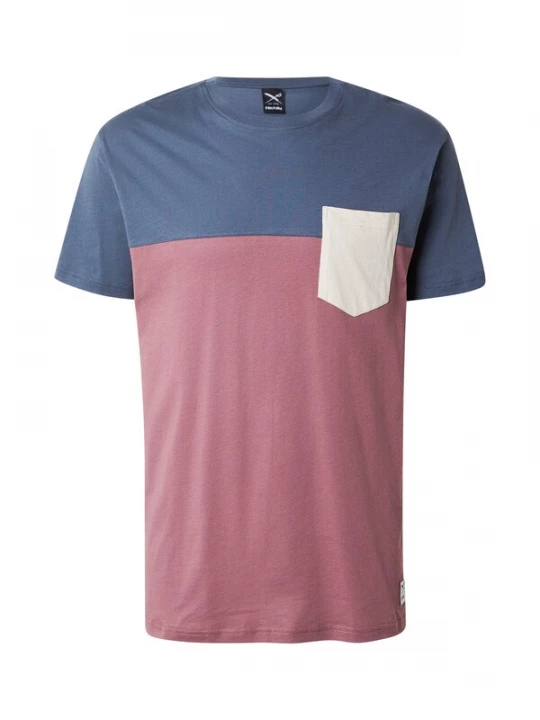 Foto van product Iriedaily Shirt basaltgrijs / kersrood / wit