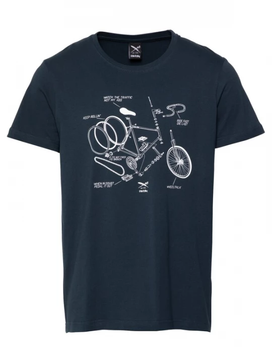 Foto van product Iriedaily Shirt 'Bikeplosion' nachtblauw / wit