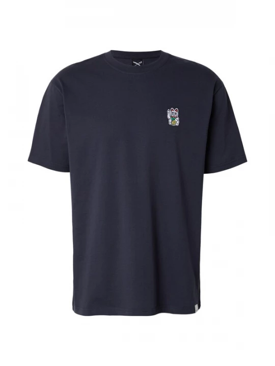 Foto van product Iriedaily Shirt 'Bye Bye' donkerblauw / geel / lichtgroen / wit