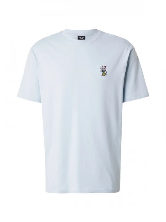 Foto van product Iriedaily Shirt 'Bye Bye' lichtblauw / geel / lichtgroen / cranberry