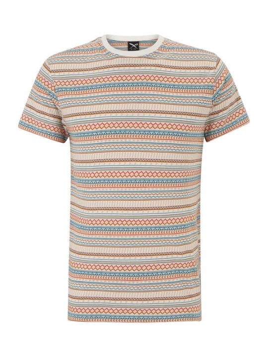 Foto van product Iriedaily Shirt 'Chop Chop' camel / petrol / donkeroranje / offwhite