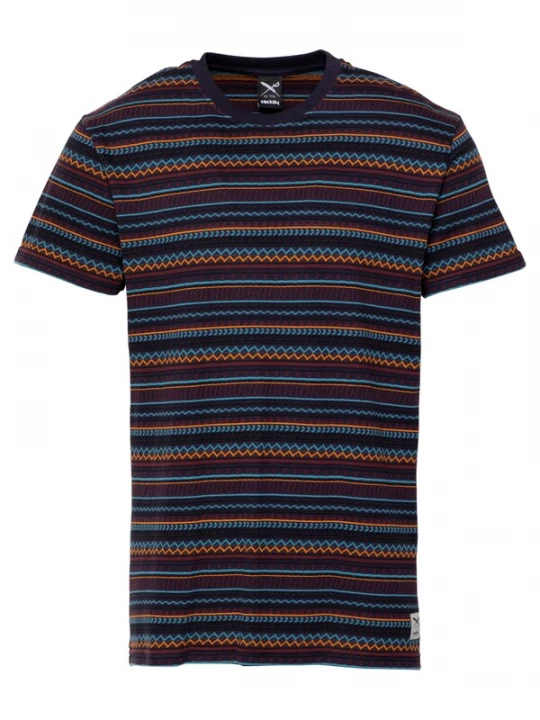 Foto van product Iriedaily Shirt 'Chop Chop' lichtblauw / donkerblauw / braam / oranje