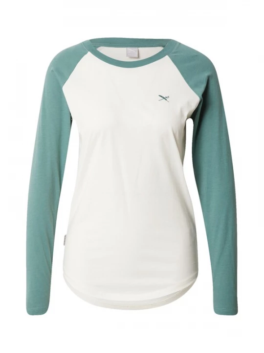 Foto van product Iriedaily Shirt 'Flaggy' groen / natuurwit