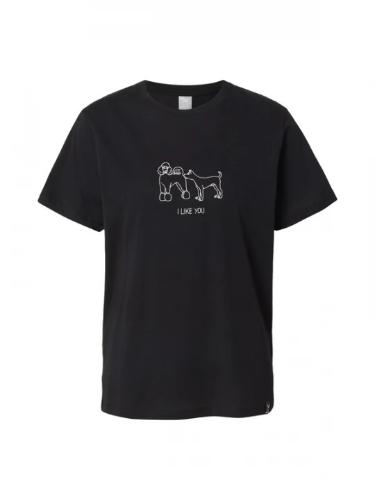 Foto van product Iriedaily Shirt 'I Like U' zwart / wit