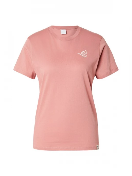 Foto van product Iriedaily Shirt 'Monstera' pastelrood / wit