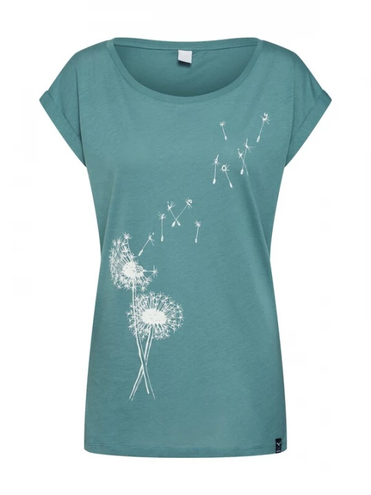 Foto van product Iriedaily Shirt 'Pusteblume' jade groen / wit