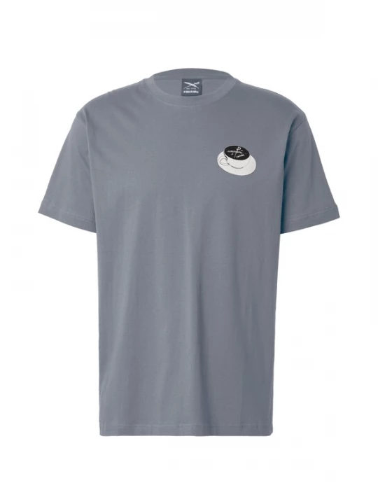 Foto van product Iriedaily Shirt 'Slowpresso' donkergrijs / zwart / wit