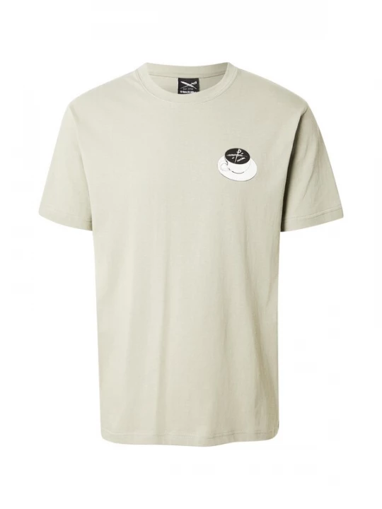 Foto van product Iriedaily Shirt 'Slowpresso' pastelgroen / zwart / wit