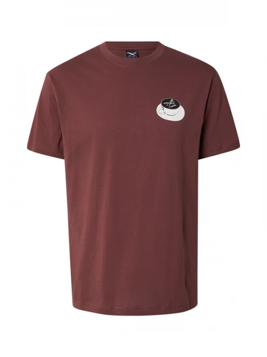 Foto van product Iriedaily Shirt 'Slowpresso' pruim / zwart / wit