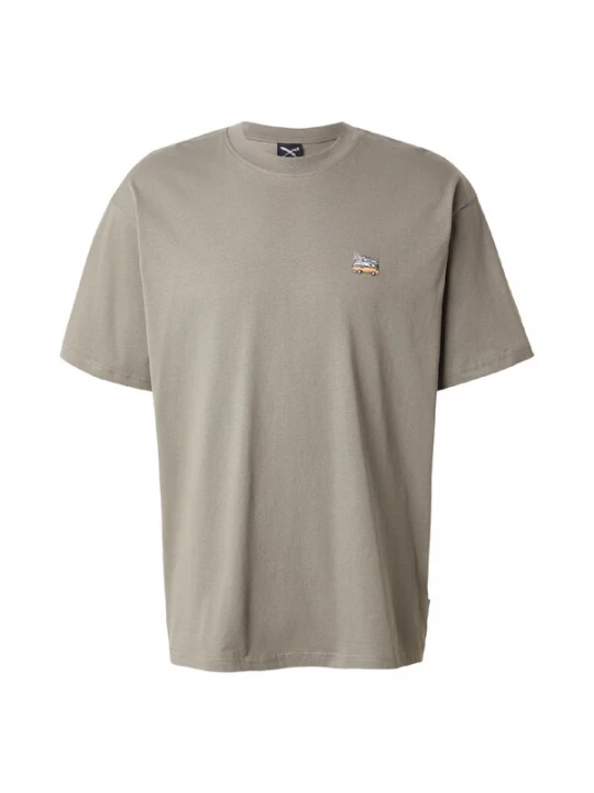 Foto van product Iriedaily Shirt 'Smokin Van' grijs / kaki / lichtoranje / wit