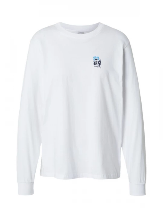 Foto van product Iriedaily Shirt 'Square Flowers' hemelsblauw / kastanjebruin / smaragd / wit