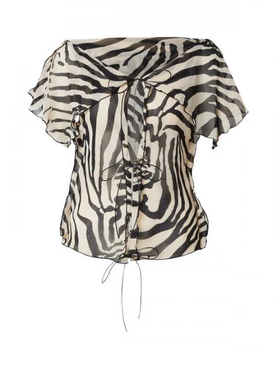 Foto van product IRO Blouse beige / zwart