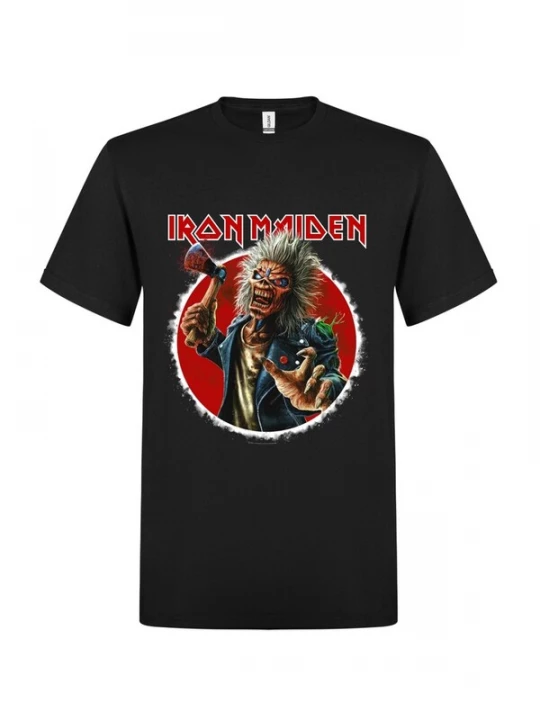 Foto van product Iron Maiden Shirt 'Iron Maiden Axe Eddie Exploding Circle Back and Front T-Shirt' zwart
