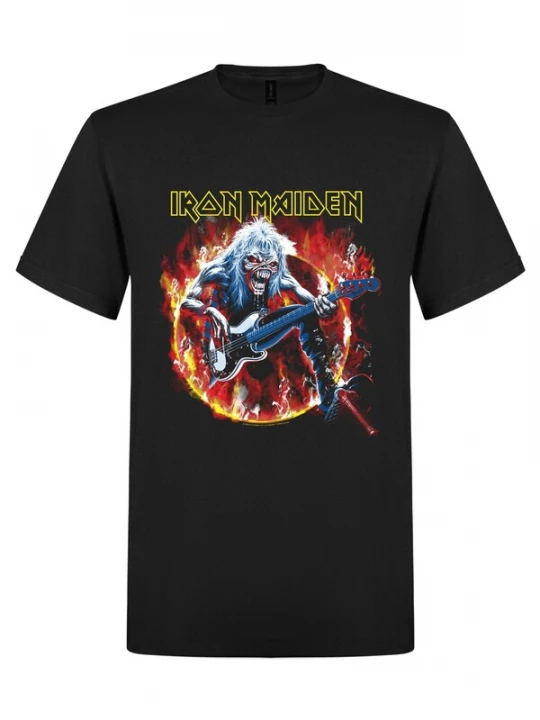 Foto van product Iron Maiden Shirt 'Iron Maiden Eddie Live Flames T-Shirt' zwart