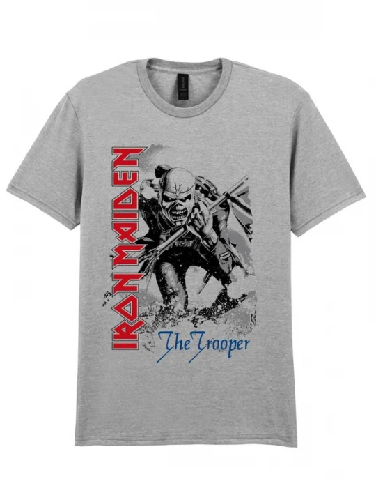 Foto van product Iron Maiden Shirt 'Iron Maiden Trooper Close-Up T-Shirt' grijs