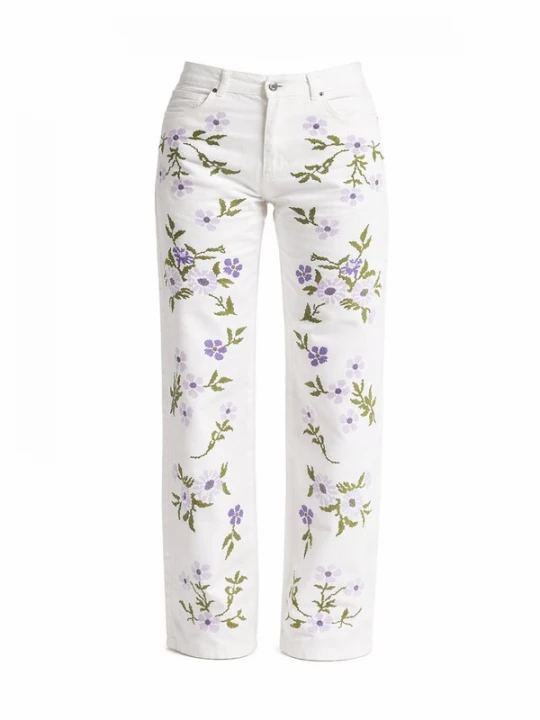 Foto van product IT'S BASIC Jeans 'LOOSE HIGH RISE JEANS (Lenght 30)' white denim